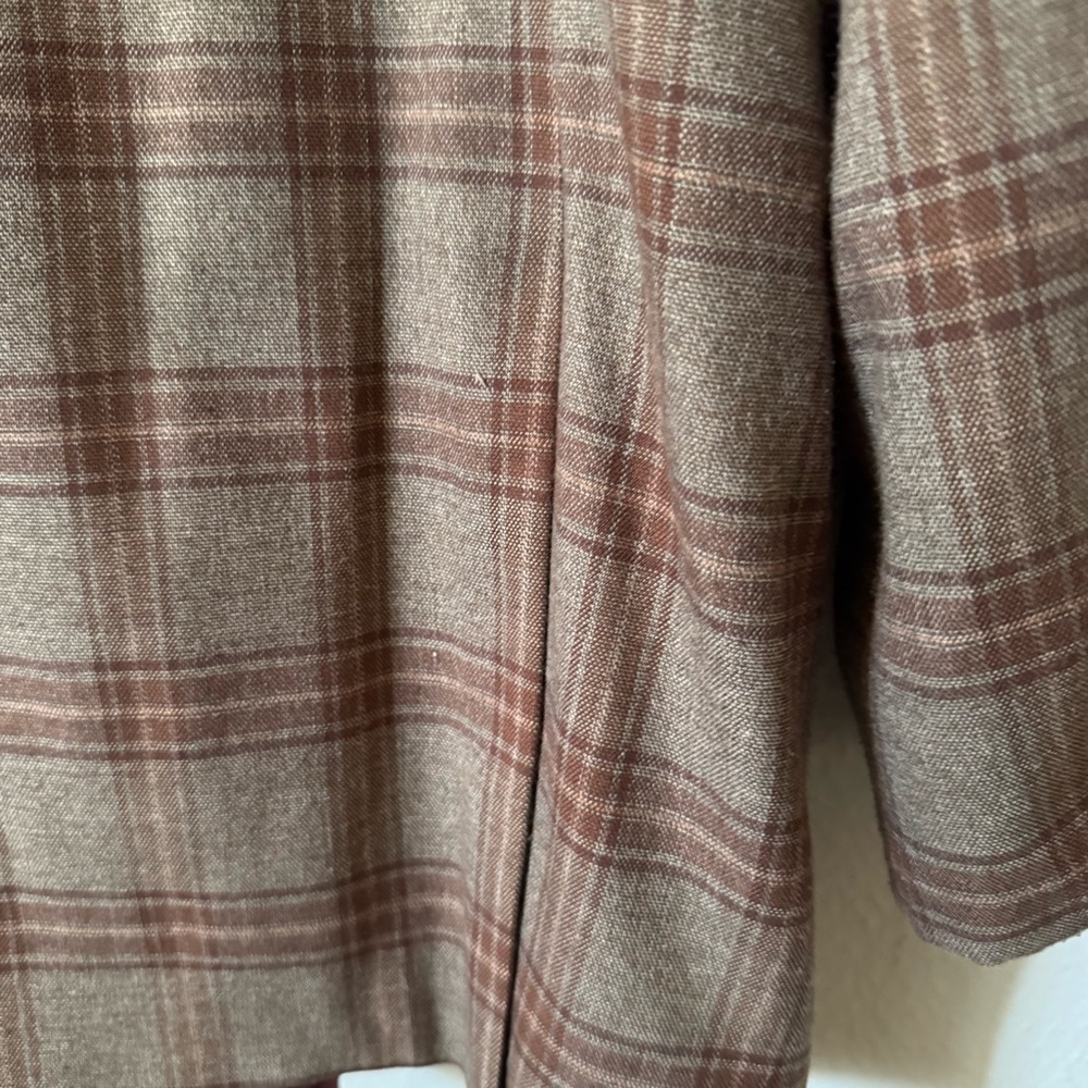 Nautica Modern Fit Men’s Sport Coat Blazer – Brown & Red Plaid – Size L50 $45 - Picture 9 of 10